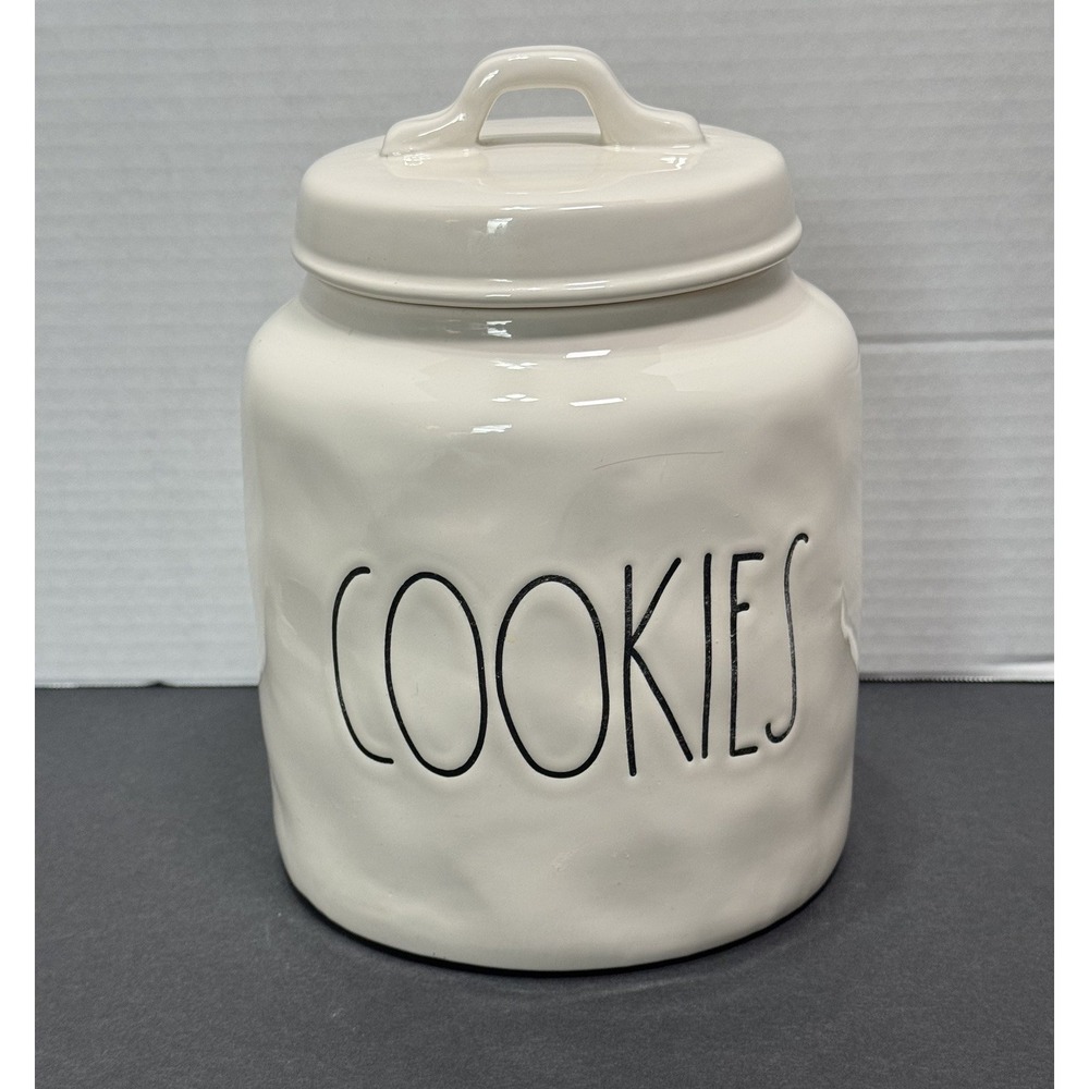 Rae Dunn Artisan Collection by Magenta 2019 COOKIES Cookie Jar w/Lid Farmhouse